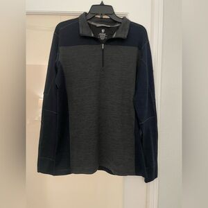 Kuhl Sweater Mens Medium M Gray Long Sleeve Ryzer 1/4 Zip Knit Pullover Sweater